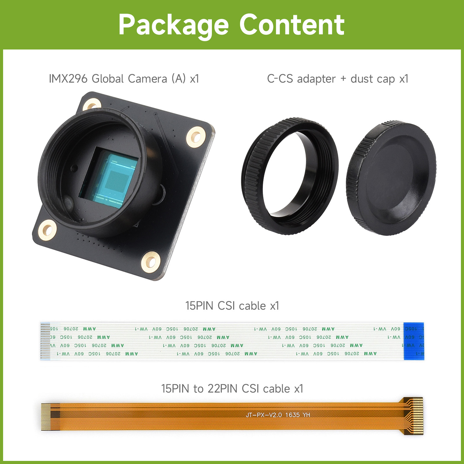 Module de caméra à obturateur  - Raspberry Pi Global Shutter Camera Imx296 avis et prix